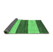 Sideview of Abstract Emerald Green Modern Rug, abs42emgrn