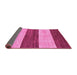 Sideview of Abstract Pink Modern Rug, abs42pnk