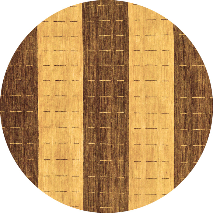 Round Abstract Brown Modern Rug, abs42brn