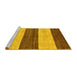 Sideview of Machine Washable Abstract Yellow Modern Rug, wshabs42yw