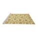 Sideview of Machine Washable Abstract Yellow Rug, wshabs430