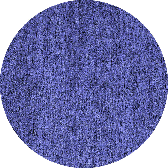 Round Abstract Blue Modern Rug, abs4300blu