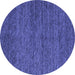 Round Machine Washable Abstract Blue Modern Rug, wshabs4300blu