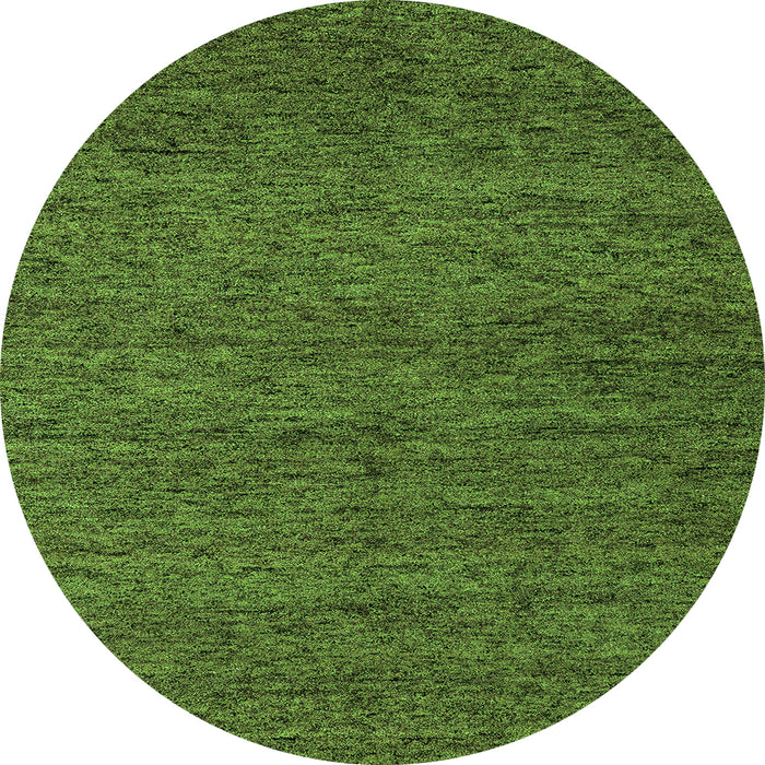 Round Abstract Green Modern Rug, abs4300grn