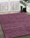 Abstract Purple Pink Modern Rug in Family Room, abs4300