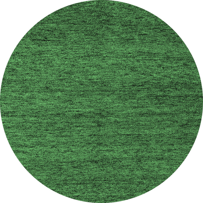 Round Abstract Emerald Green Modern Rug, abs4300emgrn