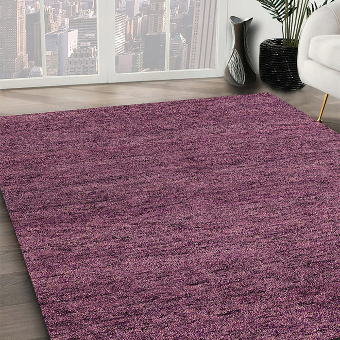 Abstract Purple Pink Modern Rug in Family Room, abs4300