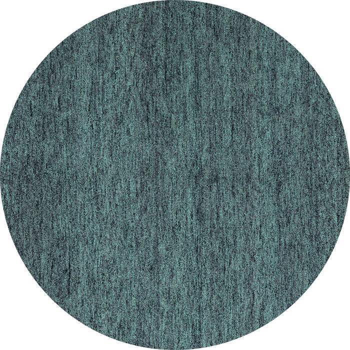 Round Abstract Turquoise Modern Rug, abs4300turq