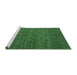 Sideview of Machine Washable Abstract Emerald Green Modern Area Rugs, wshabs4300emgrn