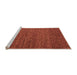 Sideview of Machine Washable Abstract Orange Modern Area Rugs, wshabs4300org