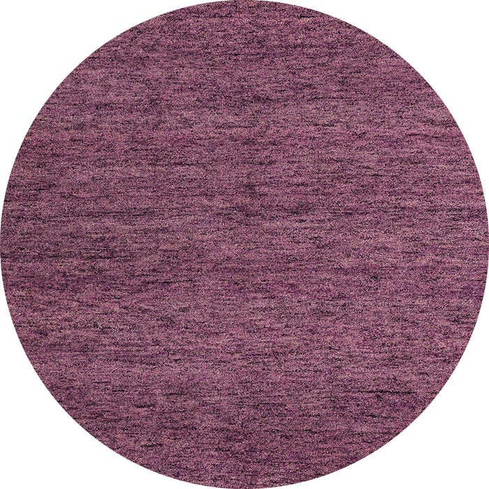Round Machine Washable Abstract Purple Pink Rug, wshabs4300