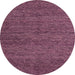 Round Machine Washable Abstract Purple Pink Rug, wshabs4300