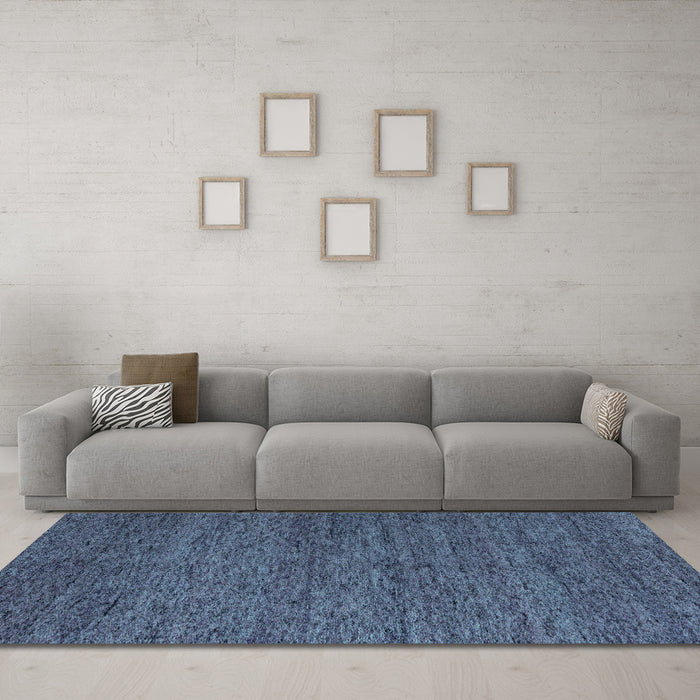 Machine Washable Abstract Light Blue Modern Rug in a Living Room, wshabs4300lblu