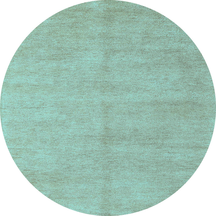 Round Machine Washable Solid Light Blue Modern Rug, wshabs4301lblu