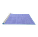 Sideview of Machine Washable Solid Blue Modern Rug, wshabs4301blu