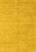 Machine Washable Solid Yellow Modern Rug, wshabs4301yw