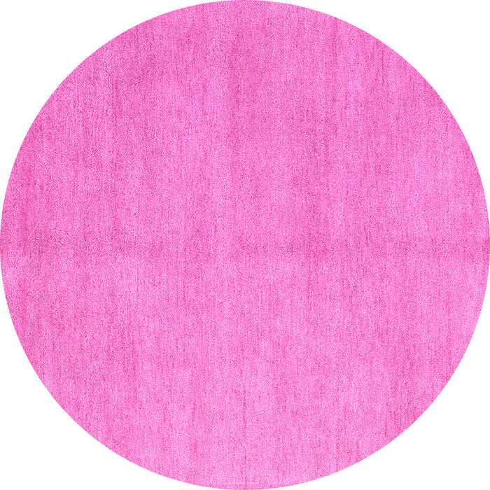 Round Solid Pink Modern Rug, abs4301pnk