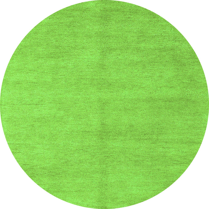 Round Solid Green Modern Rug, abs4301grn