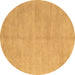 Round Solid Brown Modern Rug, abs4301brn