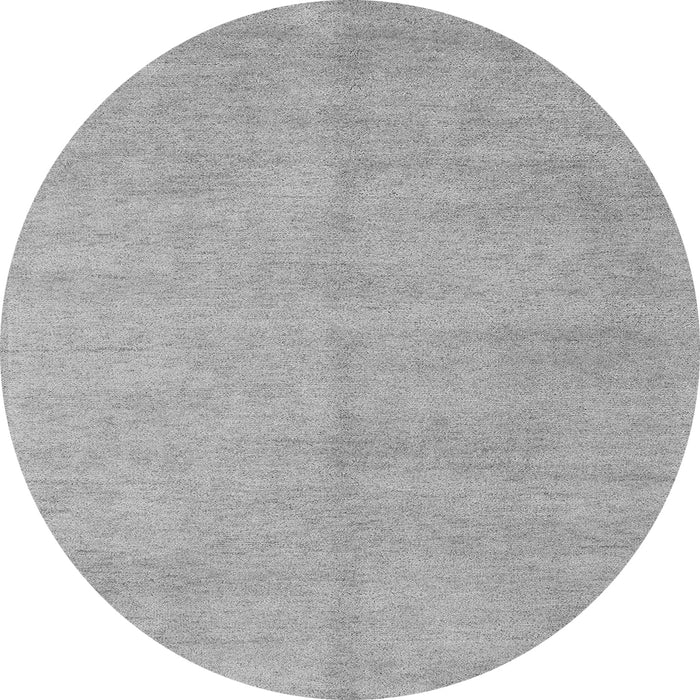 Round Solid Gray Modern Rug, abs4301gry