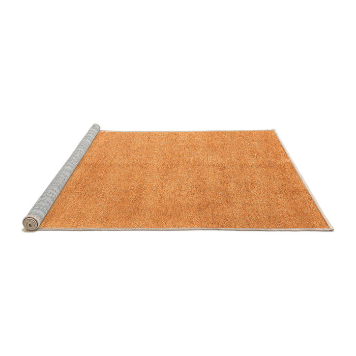 Sideview of Machine Washable Solid Orange Modern Area Rugs, wshabs4301org