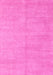 Machine Washable Solid Pink Modern Rug, wshabs4301pnk