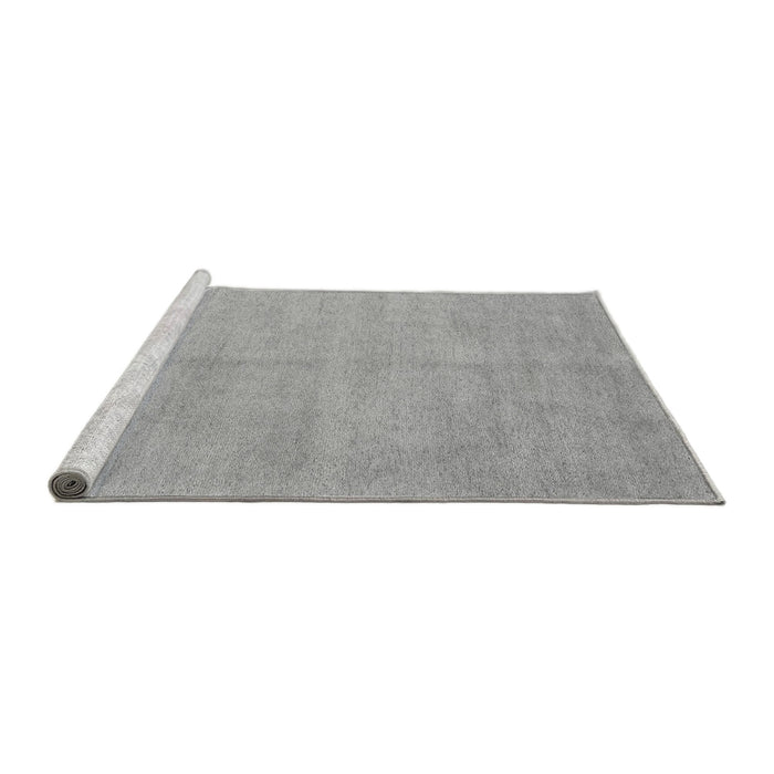 Sideview of Machine Washable Solid Gray Modern Rug, wshabs4301gry