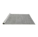 Sideview of Machine Washable Solid Gray Modern Rug, wshabs4301gry