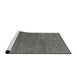 Sideview of Machine Washable Abstract Gunmetal Gray Rug, wshabs4302