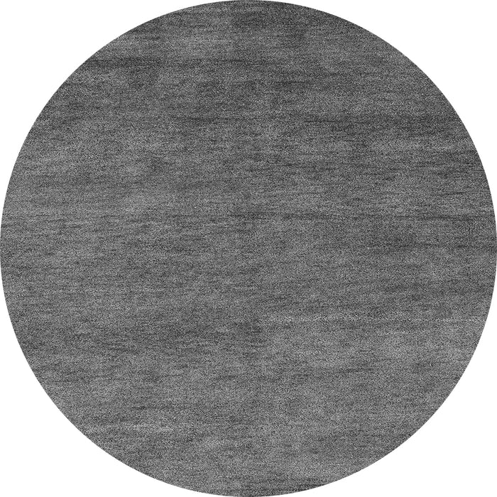 Round Machine Washable Abstract Gray Modern Rug, wshabs4302gry