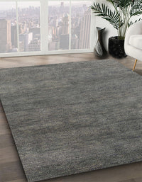 Abstract Gunmetal Gray Modern Rug, abs4302