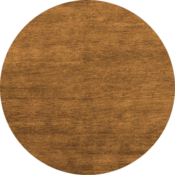 Round Abstract Orange Modern Rug, abs4302org