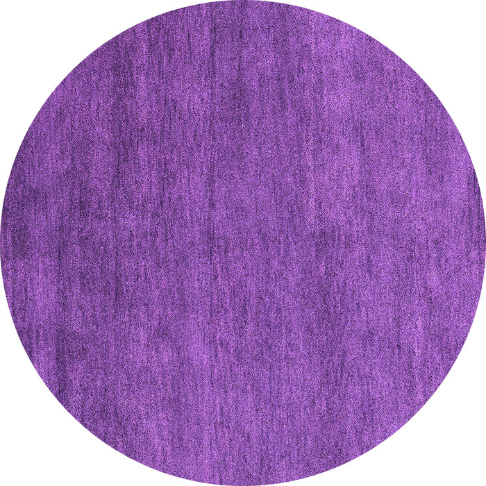 Round Machine Washable Abstract Purple Modern Area Rugs, wshabs4302pur