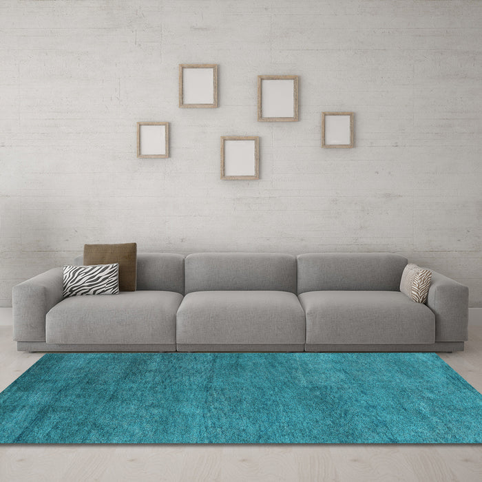 Machine Washable Abstract Light Blue Modern Rug in a Living Room, wshabs4302lblu