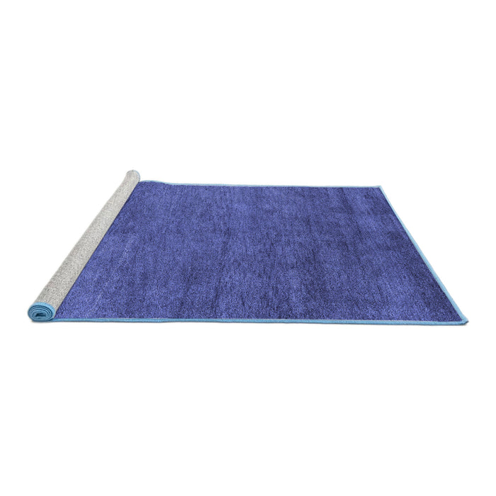 Sideview of Machine Washable Abstract Blue Modern Rug, wshabs4302blu