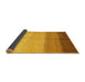 Sideview of Abstract Deep Yellow Modern Rug, abs4303