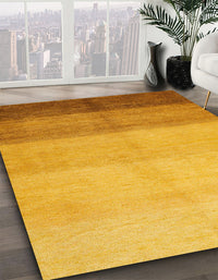 Abstract Deep Yellow Modern Rug, abs4303