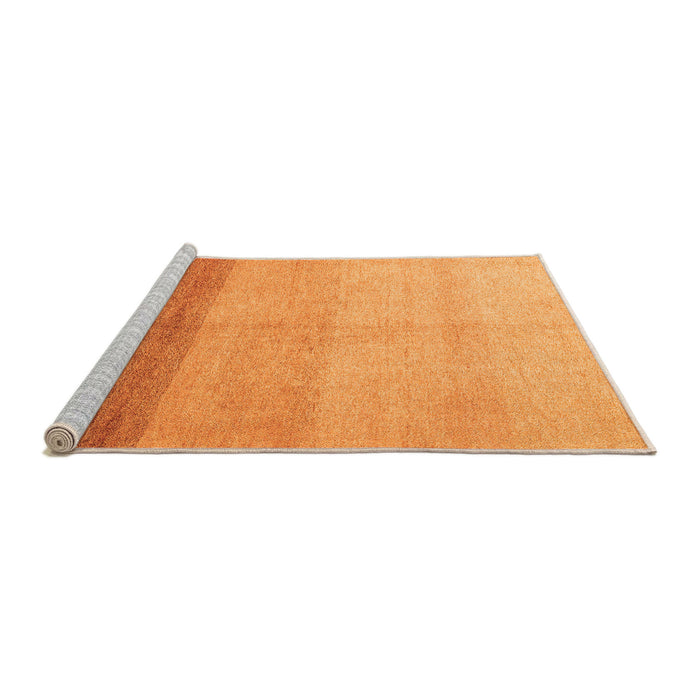 Sideview of Machine Washable Abstract Orange Modern Area Rugs, wshabs4303org