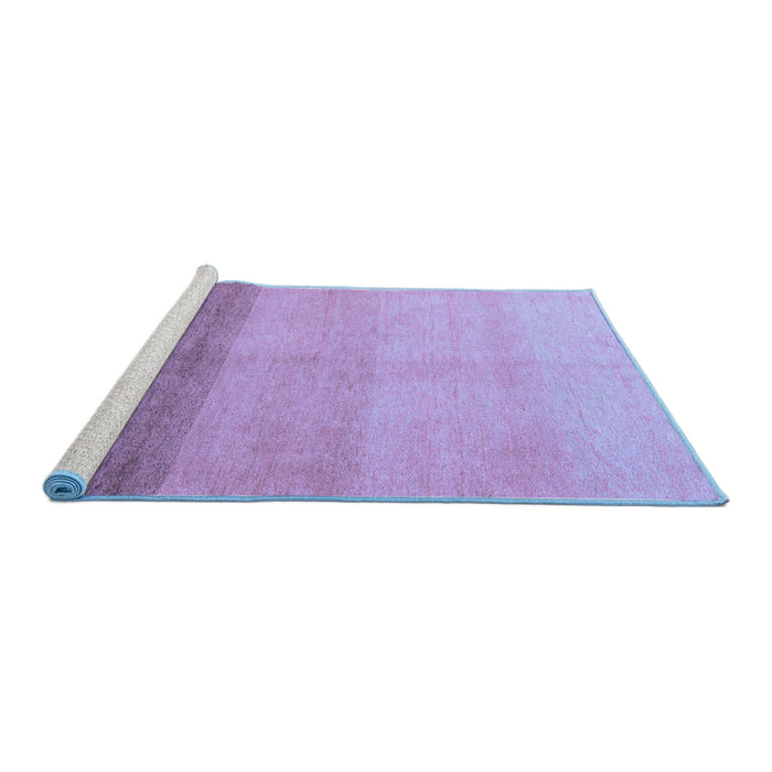 Sideview of Machine Washable Abstract Blue Modern Rug, wshabs4303blu