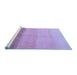 Sideview of Machine Washable Abstract Blue Modern Rug, wshabs4303blu