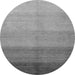 Round Machine Washable Abstract Gray Modern Rug, wshabs4303gry