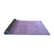 Sideview of Abstract Blue Modern Rug, abs4303blu