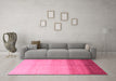 Machine Washable Abstract Pink Modern Rug in a Living Room, wshabs4303pnk