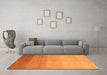 Machine Washable Abstract Orange Modern Area Rugs in a Living Room, wshabs4304org