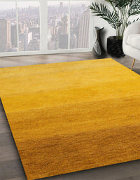 Abstract Deep Yellow Modern Rug, abs4304