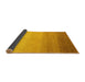 Sideview of Abstract Yellow Modern Rug, abs4304yw