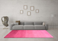 Machine Washable Abstract Pink Modern Rug, wshabs4304pnk