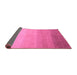 Sideview of Abstract Purple Modern Rug, abs4304pur