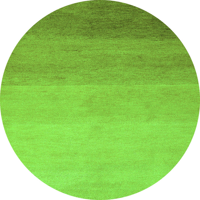Round Abstract Green Modern Rug, abs4304grn