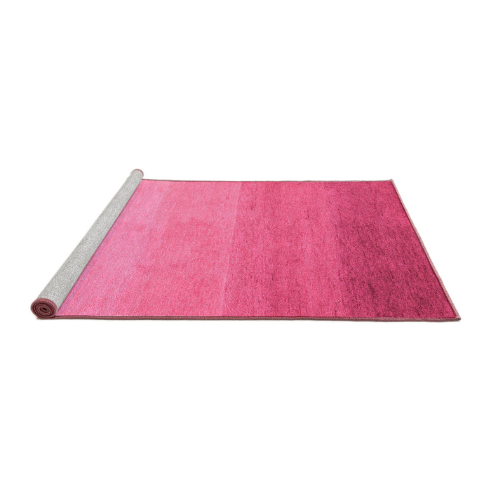 Sideview of Machine Washable Abstract Pink Modern Rug, wshabs4304pnk
